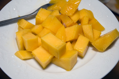 Assiette de mangue